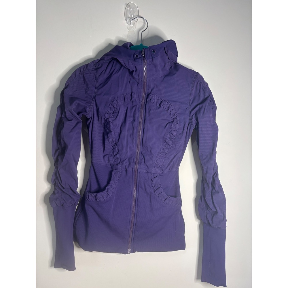 Lululemon Reversible Dance studio jacket siz 6 missing hood dew string